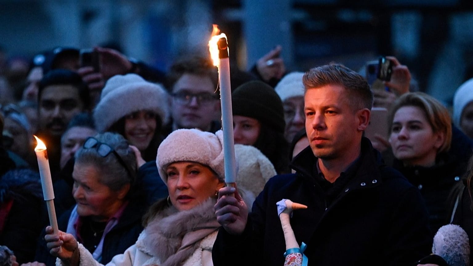 Chairman of the Hungarian opposition Tisza Party Peter Magyar holds protest in support of abused children in Budapest, Hungary, Saturday, Dec. 13, 2025