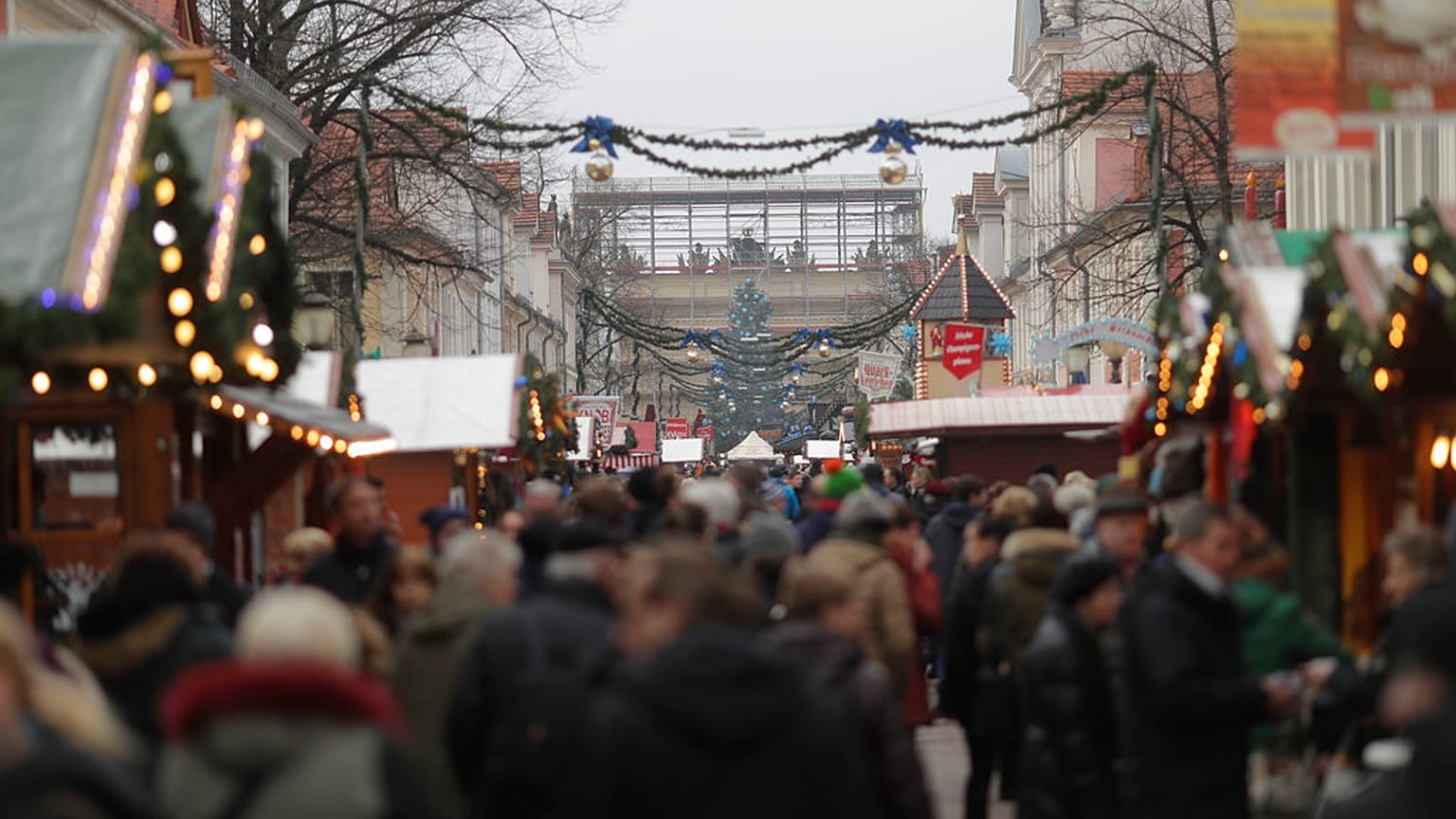 FILE: A Christmas market is crowded a day after a suspicious object was found in Potsdam, 2 December 2017