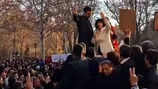 نرگس محمدی در مراسم خسرو علیکردی در مشهد