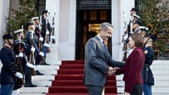 Kyriakos Mitsotakis et Maya Sandou