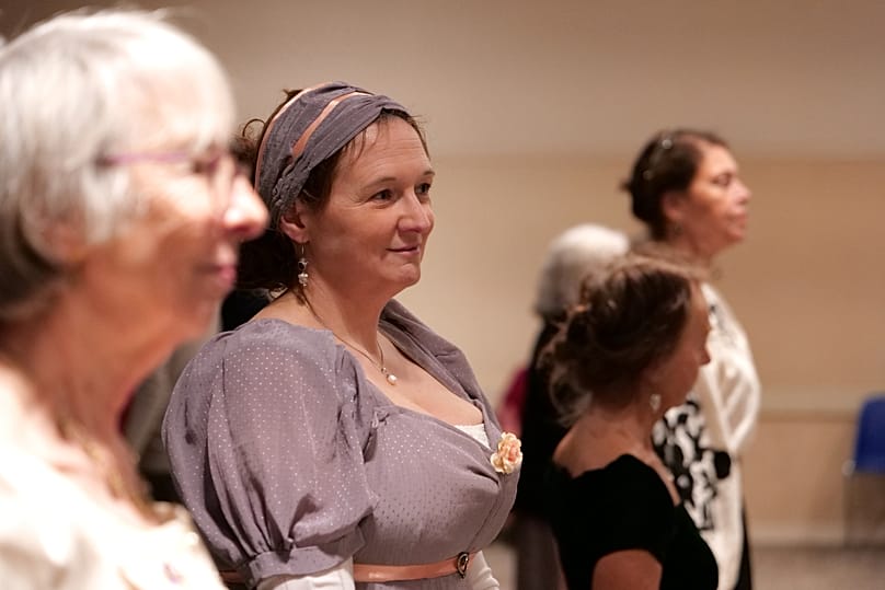 Virginie Ussi, a fan of Jane Austen, made her own period costume.