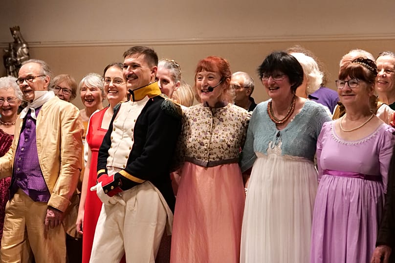 Many participants of the event in Paris were dressed in Regency-era period costumes.