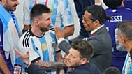 Kupa töreninde Nusret Gökçe, Lionel Messi ile görüntüleniyor