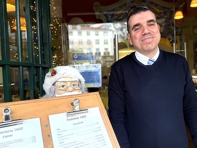 Pedro Gaspar, gerente da Pastelaria 1800, não dorme na noite de 23 para 24 de dezembro