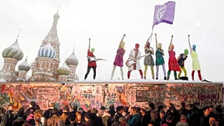 A Pussy Riot korábbi fellépése Moszkvában