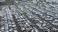  Thousands of new German-made cars at a logistics centre in Essen, Germany.