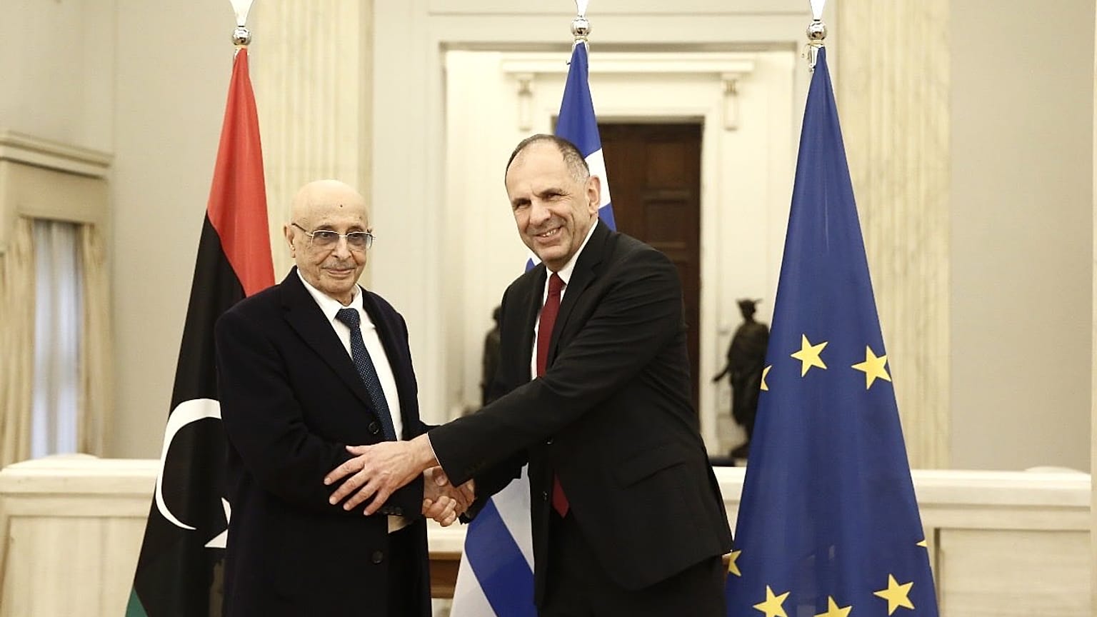 Ο υπουργός Εξωτερικών της Ελλάδας με τον πρόεδρο της Βουλής της Λιβύης