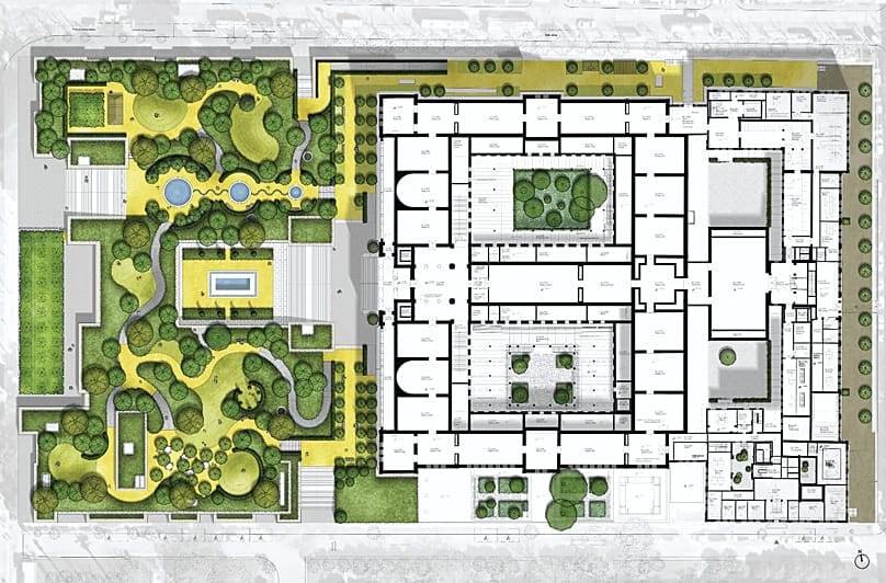 Σχέδιο διαμόρφωση κήπων του νέου Μουσείο