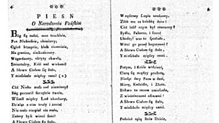 Utwór „Pieśń o Narodzeniu Pańskim” autorstwa Franciszka Karpińskiego, ze zbioru pieśni i tłumaczeń psalmów „Pieśni Nabożne"