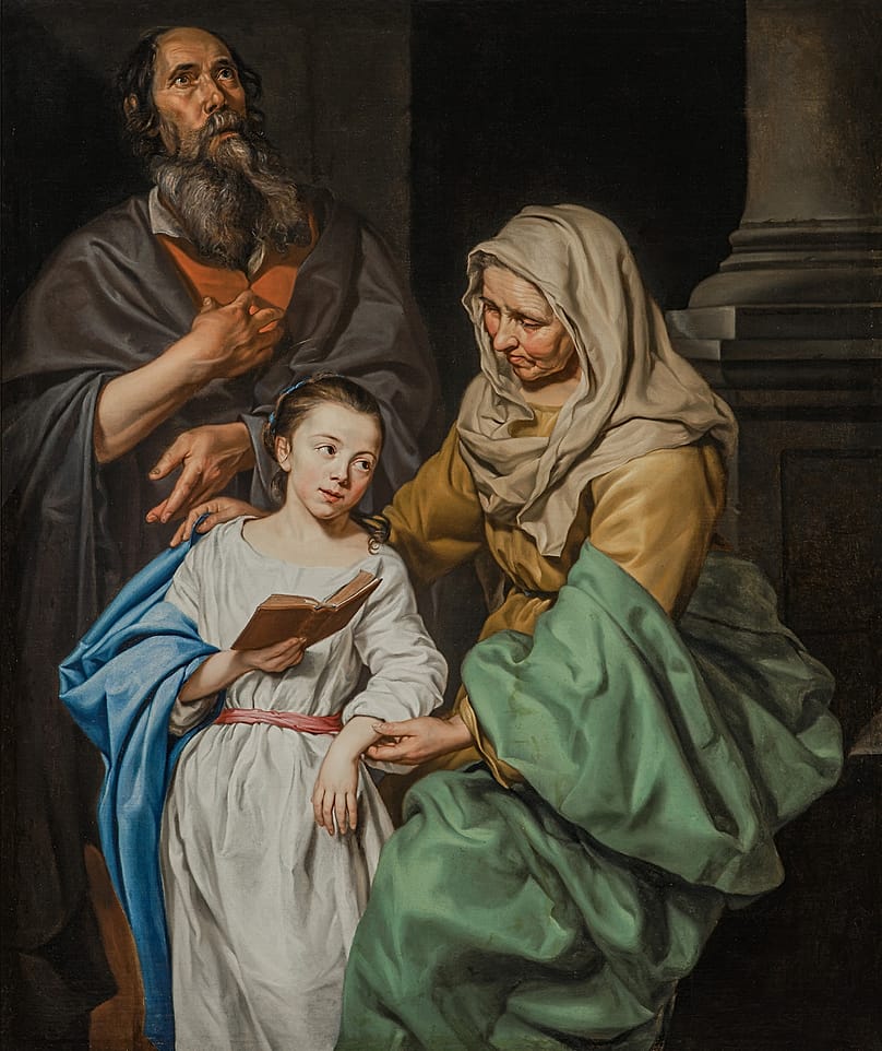 Michaelina Wautier's 'The Education of the Virgin' 1656.