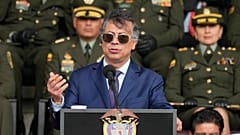 Gustavo Petro κατά τη διάρκεια ομιλίας προς το έθνος. 