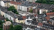 Apartment blocks in Düsseldorf, Germany.