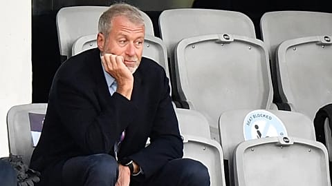 FILE - Chelsea's soccer club owner Roman Abramovich attends the UEFA Women's Champions League final soccer match against FC Barcelona in Gothenburg, Sweden, May 16, 2021. 
