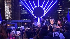 Avrupa Komisyonu Başkanı Ursula von der Leyen Brüksel'de düzenlenen Hanuka etkinliğinde, 17 Aralık, 2025