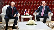 دیدار اردوغان و پوتین در ترکمنستان