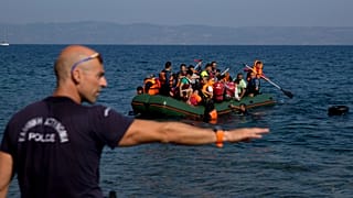 قایق مهاجران درسواحل یونان