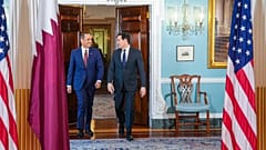 لقاء يجمع وزير الخارجية الأمريكي ماركو روبيو برئيس الوزراء وزير الخارجية القطري الشيخ محمد بن عبد الرحمن آل ثاني 