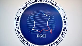Логотип Главного управления внутренней безопасности Франции (DGSI) на фото, Париж, понедельник, 31 августа 2020 года.