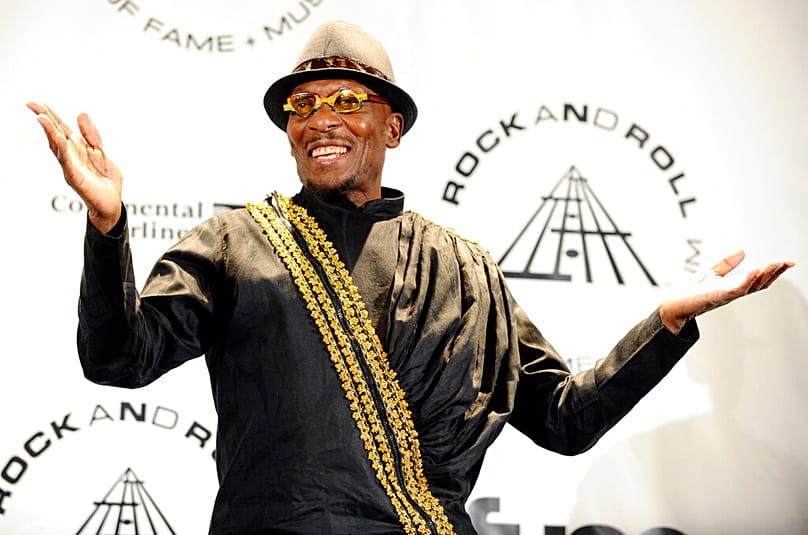 Musician Jimmy Cliff talks to the media in the press room at the Rock and Roll Hall of Fame induction ceremony, Monday, March 15, 2010 in New York. 