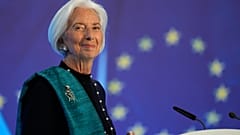 La presidenta del Banco Central Europeo, Christine Lagarde, durante una rueda de prensa en Fráncfort, Alemania, el jueves 18 de diciembre de 2025.