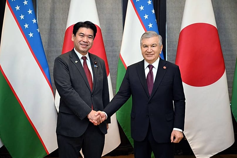 President Shavkat Mirziyoyev of Uzbekistan meets Japan’s Minister of Education, Culture, Sports, Science and Technology during his official visit to Tokyo