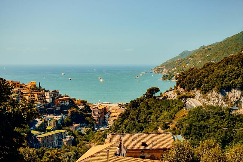 Aerial view of Salerno, Italy