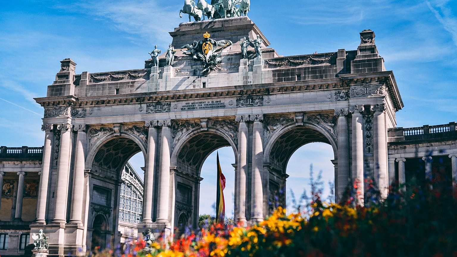 O Parc du Cinquantenaire em Bruxelas, Bélgica