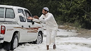 Parts of Saudi Arabia covered by snow as temperatures drop across the Kingdom 