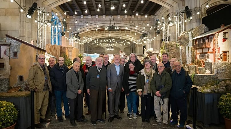 Belén de la asociación de Pesebristas en el Patio del Ajuntament de Barcelona