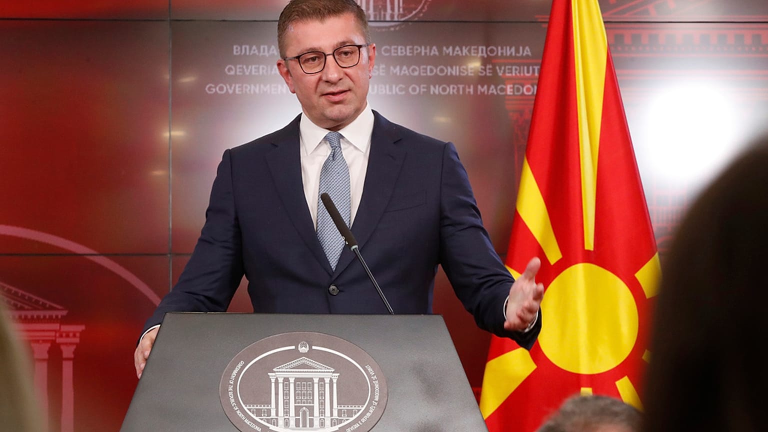 North Macedonia's Prime Minister Hristijan Mickoski 