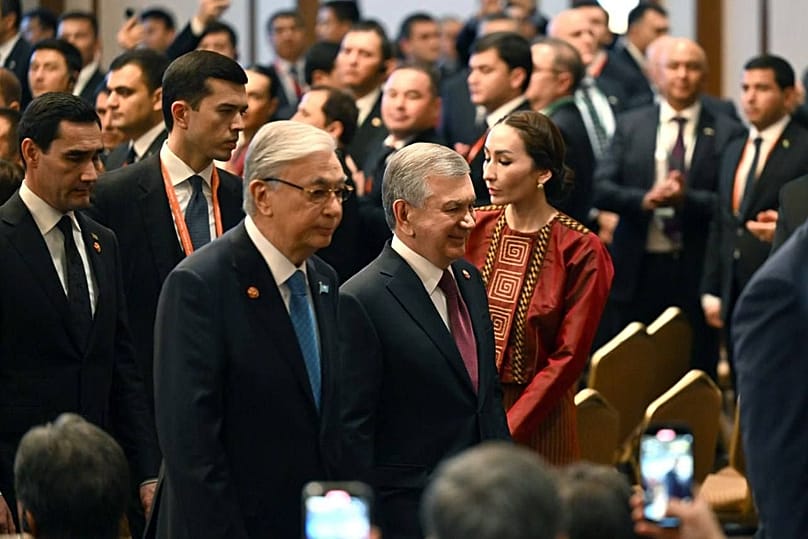 Central Asian leaders at the Tokyo summit venue