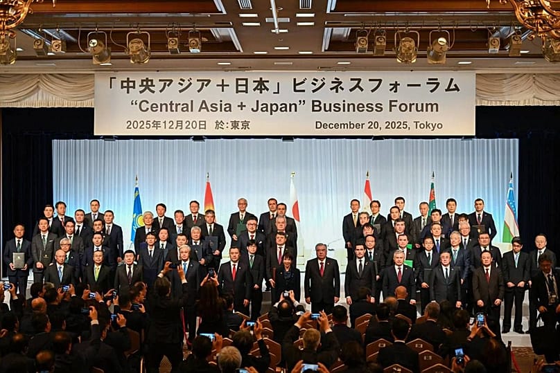 Delegations gather at the Central Asia–Japan Business Forum in Tokyo
