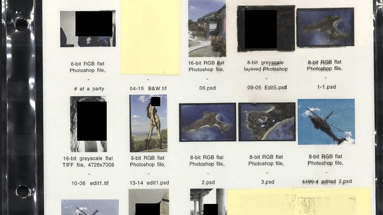 Fotografías entre los documentos publicados del caso Epstein