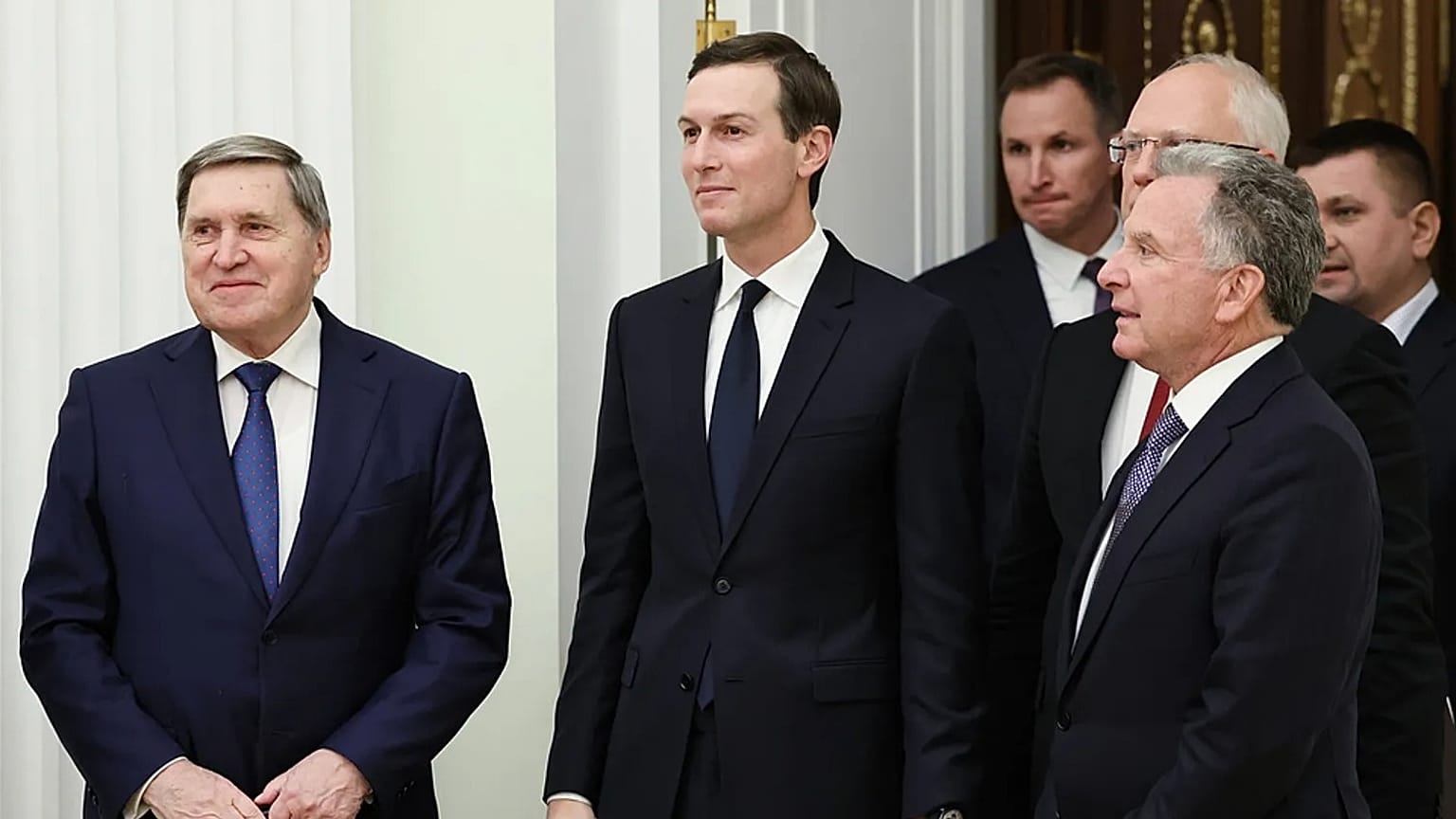 Yuri Ushakov, Jared Kushner Steve Witkoff and Kirill Dmitriev, in Moscow, 2 December 2025