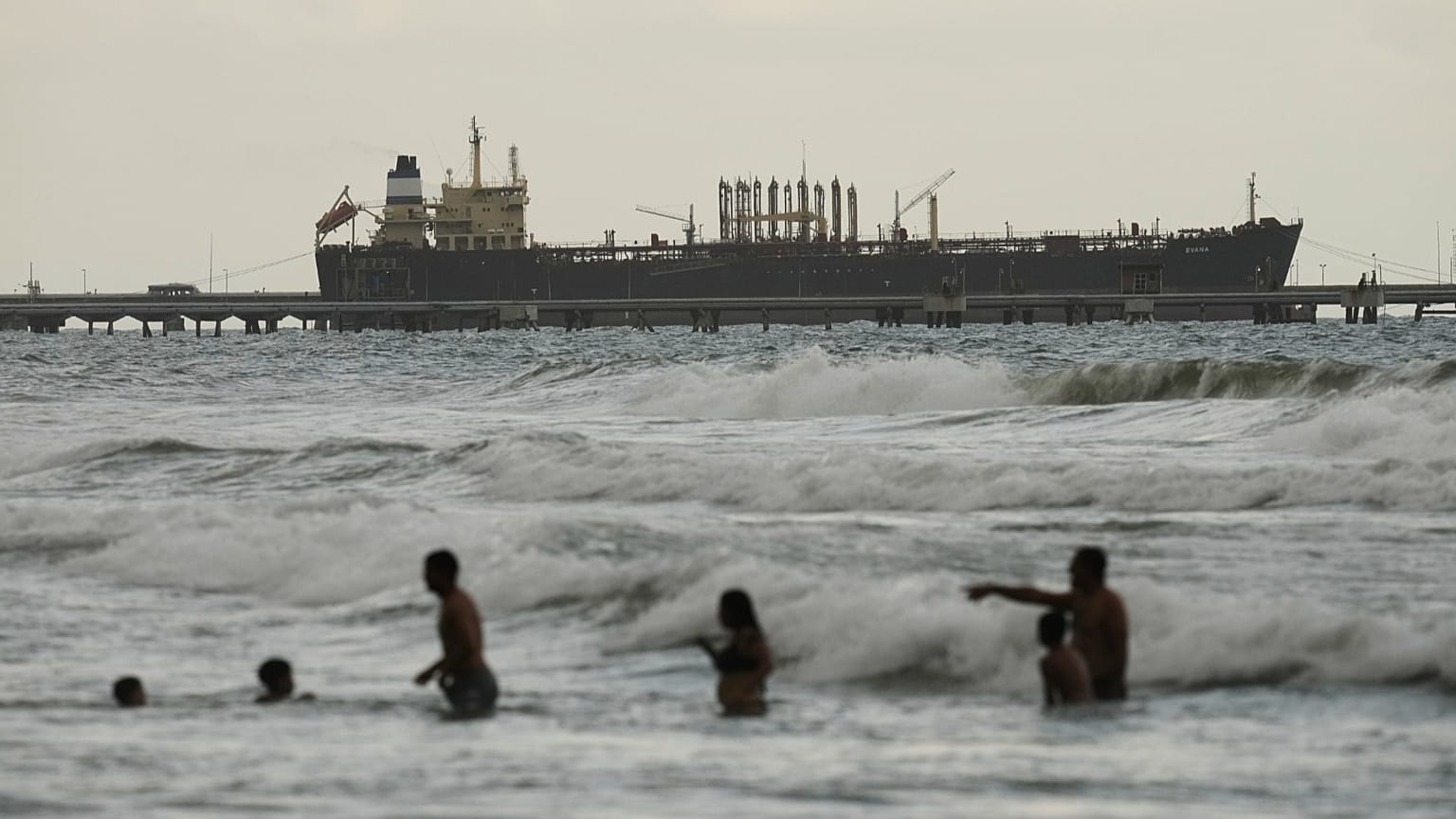 Evana, an oil tanker, is docked at El Palito port in Puerto Cabello, Venezuela, Sunday, Dec. 21, 2025.