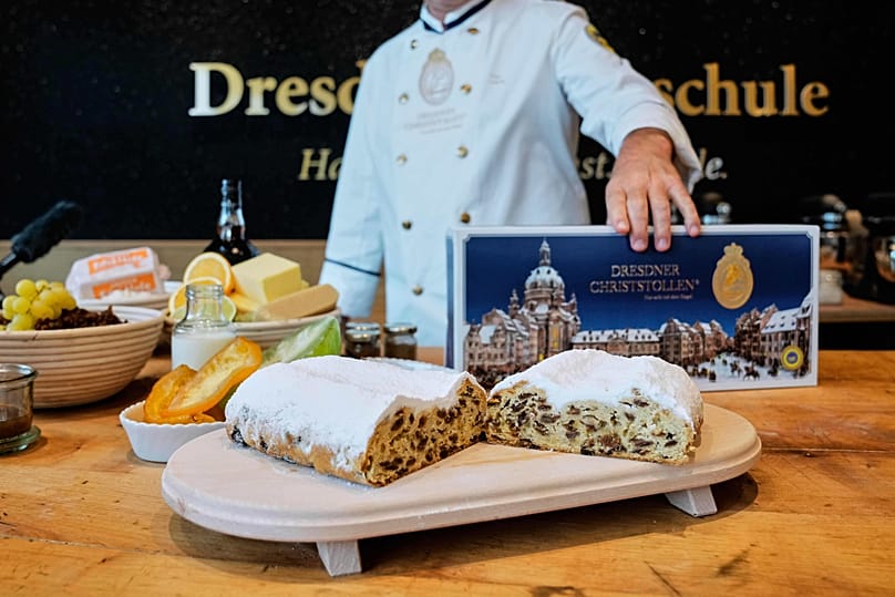 Stollen in einer Bäckerei in Dresden, 11. November 2025