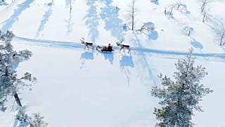 Der Weihnachtsmann ist von Lappland aus aufgebrochen