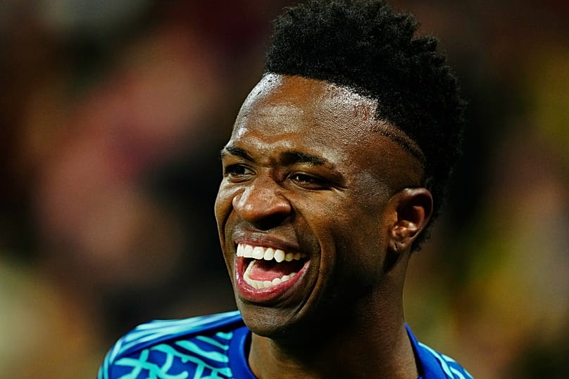 Vinicius Jr. durante un entrenamiento con la selección de Brasil