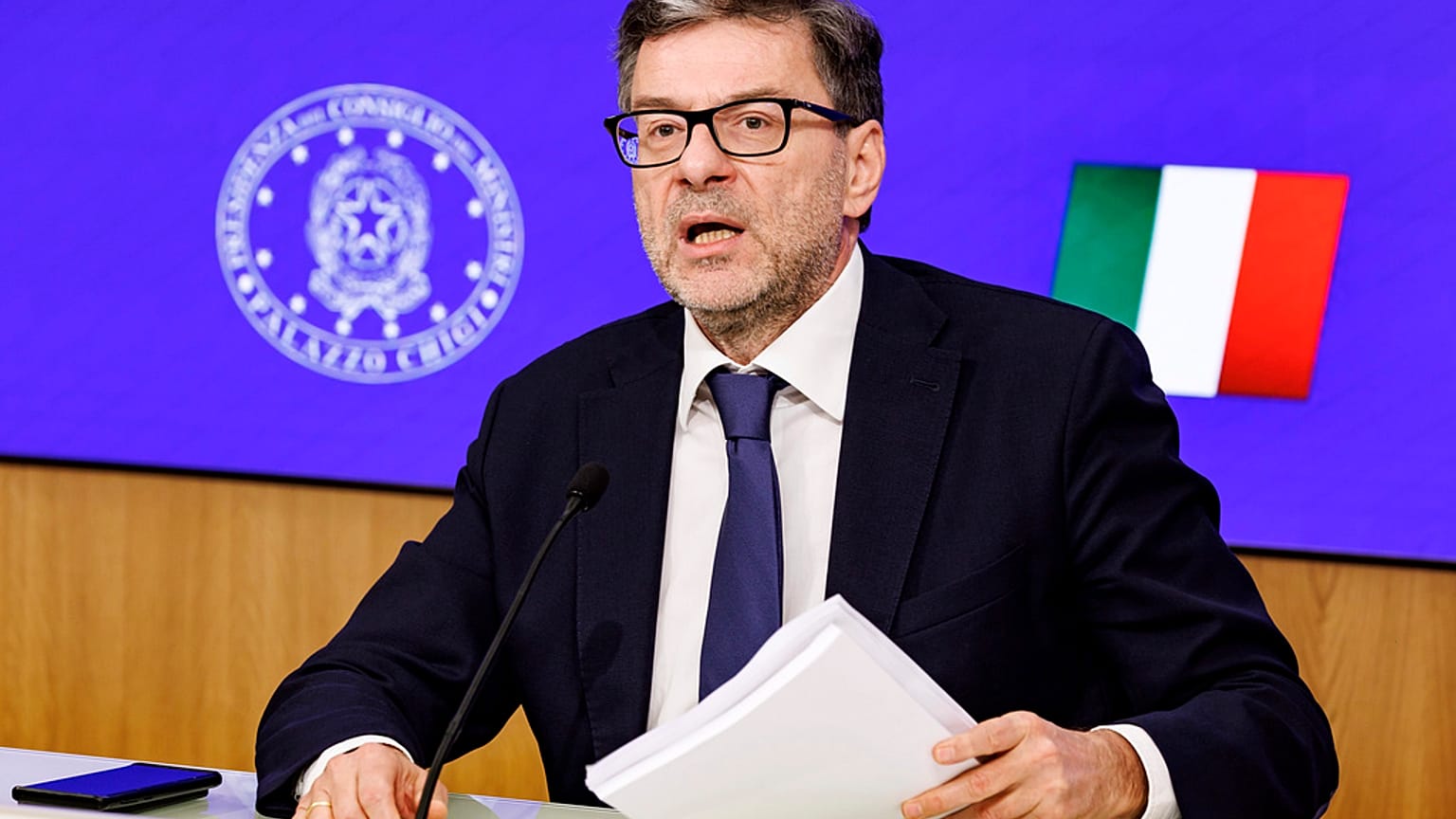 Il ministro dell'Economia italiano Giancarlo Giorgetti