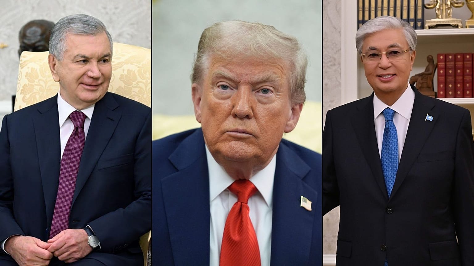 President of Uzbekistan, Shavkat Mirziyoyev, US President, Donald Trump, and President of Kazakhstan, Kassym-Jomart Tokayev 