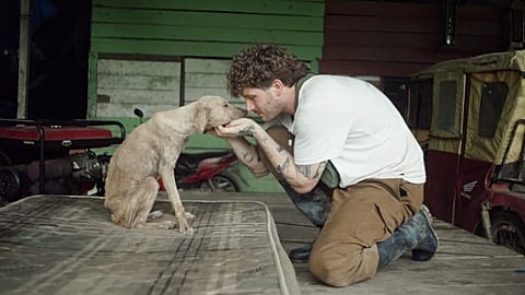 Malte Zierden z psem