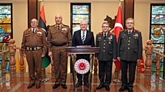 Ο Υπουργός Εθνικής Άμυνας Yaşar Güler και ο αρχηγός του Γενικού Επιτελείου της Λιβύης Mohammed Al-Haddad και οι στρατιωτικές αντιπροσωπείες που τους συνοδεύουν / 23 Δεκεμβρίου 2025 Τρίτη