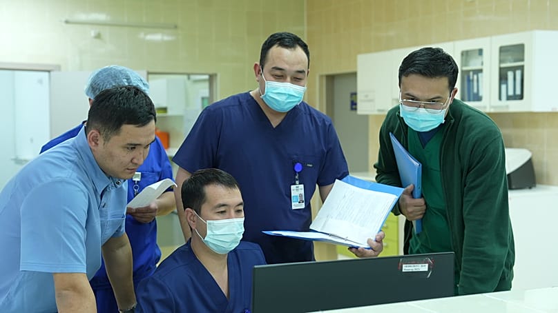 The intensive care unit of Mangystau Regional Multidisciplinary Hospital, where the crash victims were treated.