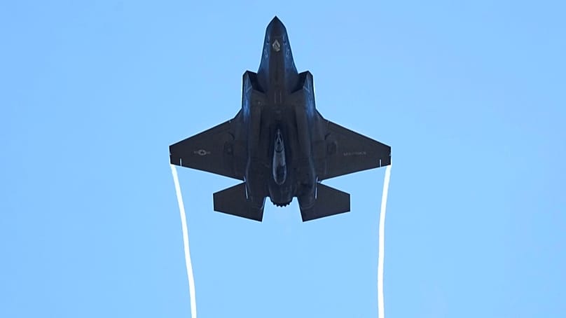 Ein F35-Kampfflugzeug der australischen Luftwaffe bei der Übung "Talisman Sabre 2025", 14. Juli 2025