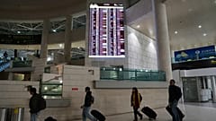 Aeroporto de Lisboa durante a greve geral de 11 de dezembro.
