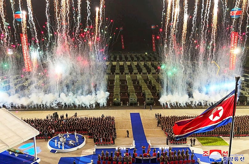 FILE: Celebrations to mark the delivery of 250 nuclear-capable missile launchers to frontline military units, during a ceremony in Pyongyang, 4 August 2025 