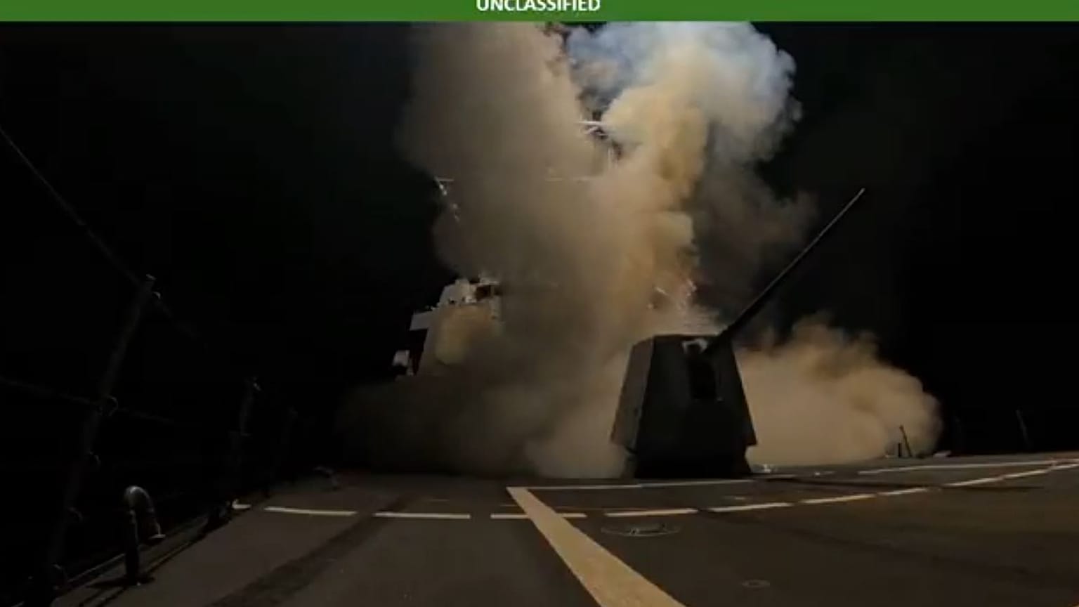 Εικόνα από το βίντεο που ανήρτησε το υπουργείο Πολέμου των ΗΠΑ για τα χτυπήματα στη Νιγηρία