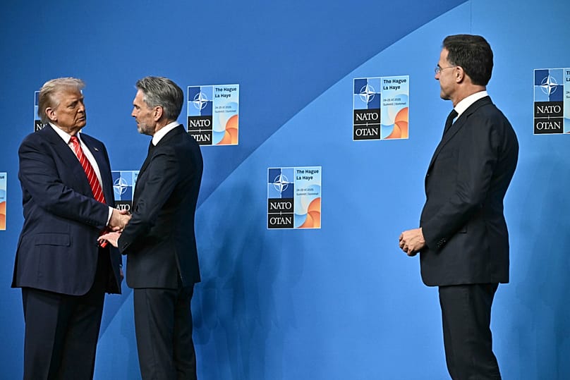 Trump a NATO hágai közgyűlésén, 2025 április