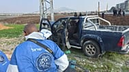 The vehicle used in the car and knife attack in northern Israel, 26 December 2025
