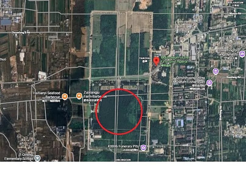 تصویر ماهواره‌ای از آرامگاه